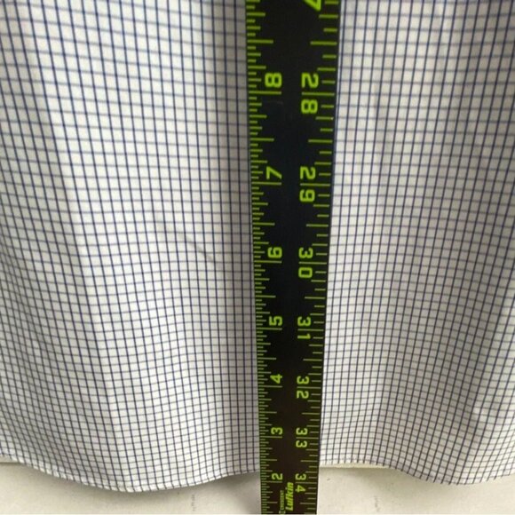 Brooks Brothers Men's Shirt 17.5 346 Non-Iron Regular Fit Blue Checkered Cotton - Picture 5 of 6
